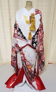 総柄のリメイク色打掛