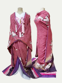 リメイクした紫の色打掛