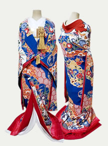 リメイクした青い色打掛