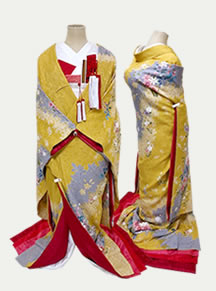 リメイクした茶色の色打掛