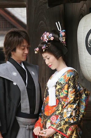 高山古い町並み色打掛フォトウェディング