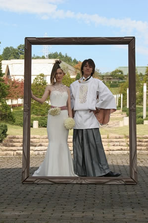 額縁の中でウェディングフォト