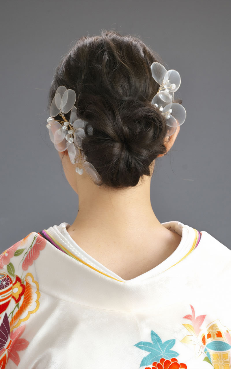 髪飾り後姿
