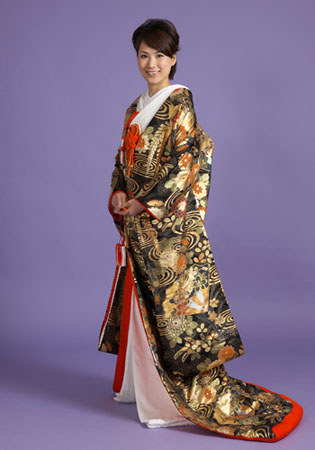 黒地金彩友禅色打掛