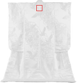 白無垢の背中心