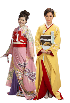 成人振袖をリメイクしたオリジナル引き振袖