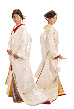 成人振袖をリメイクした白無垢