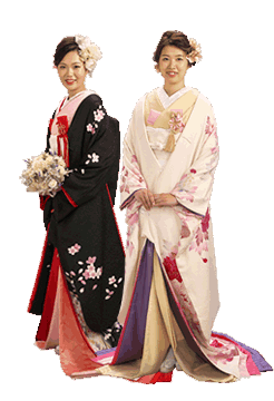 成人振袖をリメイクしたオリジナル色打掛