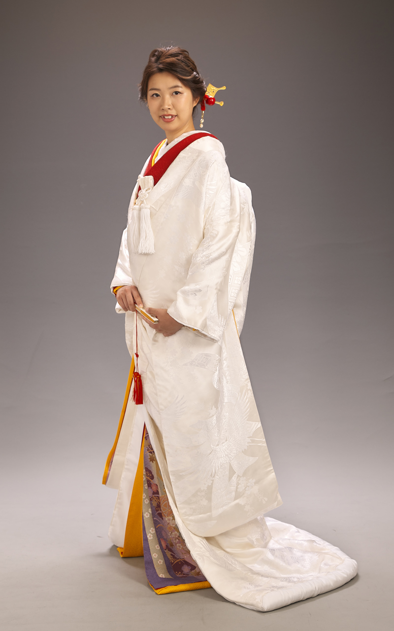 白無垢レンタル　鶴と熨斗目(のしめ)柄