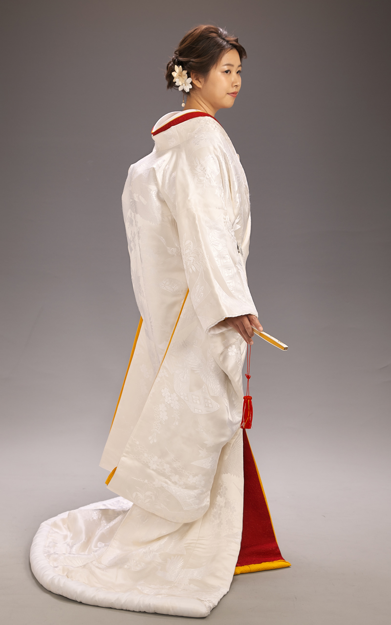 白無垢レンタル　鶴と熨斗目(のしめ)柄