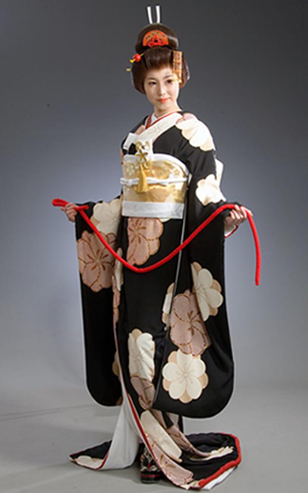 黒引き振袖レンタル
