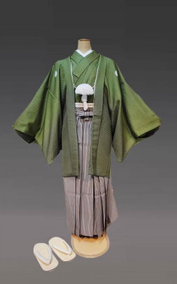 色紋付 緑色レンタル