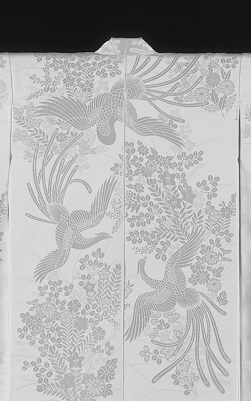 販売白無垢 金鶏四季草花