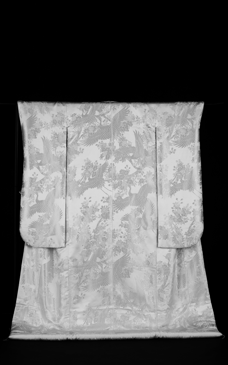 販売白無垢 桜に鶴