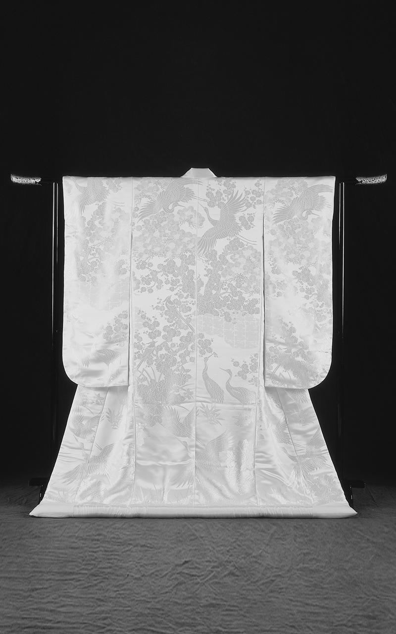 販売白無垢 山紫水明花鳥図