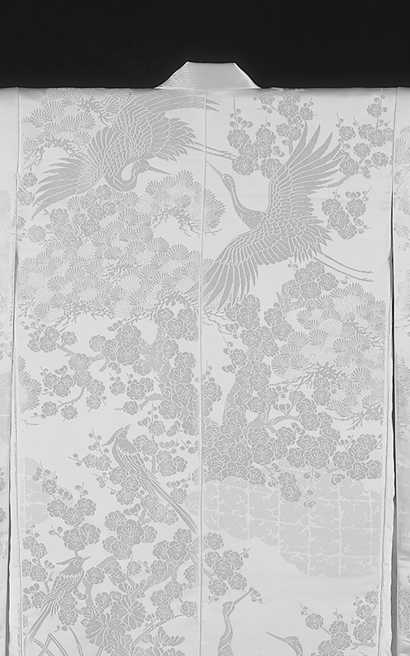 販売白無垢 山紫水明花鳥図