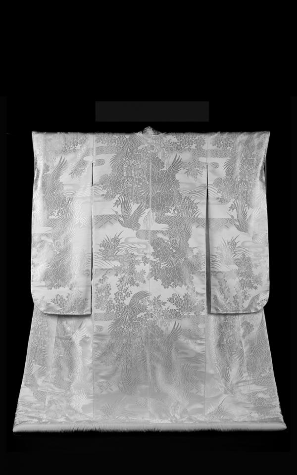 販売白無垢 寿鶴彩花紋