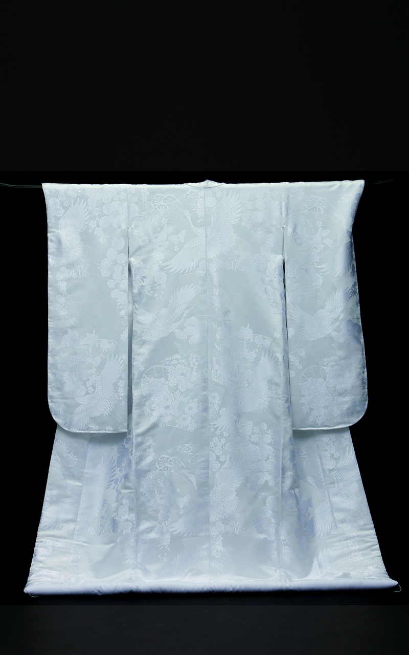 販売白無垢 扇面に鶴