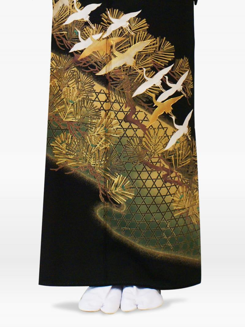 松・鶴の黒留袖