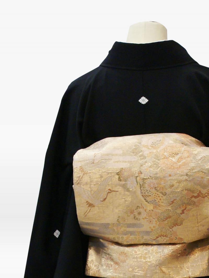 扇・りんどうの黒留袖