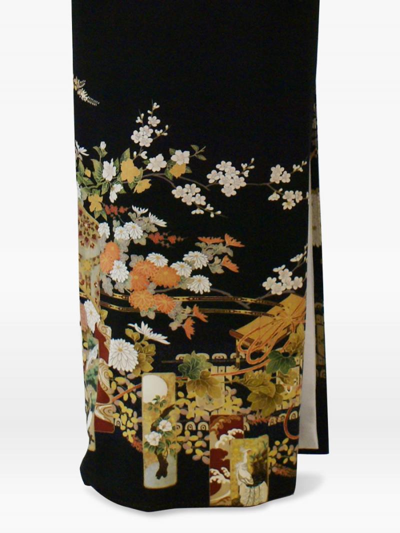 花柄・鳳凰・鶴の黒留袖 / オリフリ