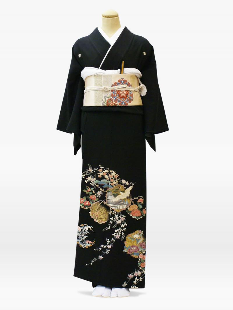 桜・松・鶴・牡丹・橘の黒留袖