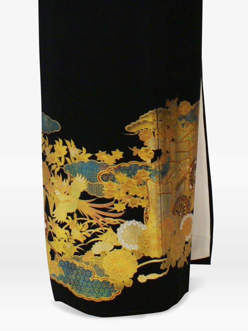 金箔使用御所車の黒留袖