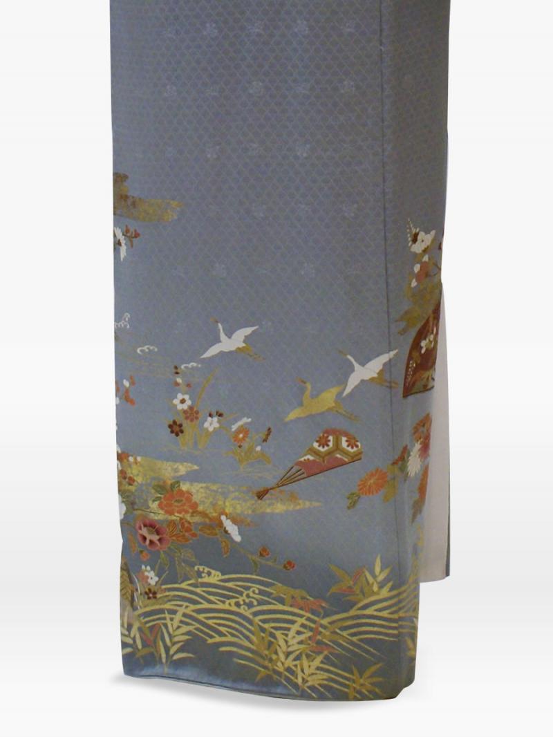 グレー色の菊・扇の色留袖