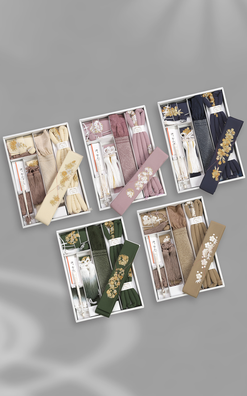 正絹手刺繍の小物レンタル